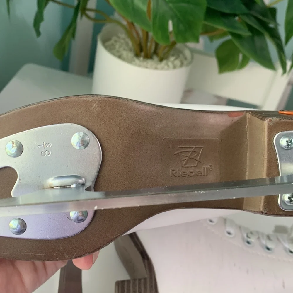 Riedell Girls Figure Skates - White Ice Skates - Picture 6 of 8